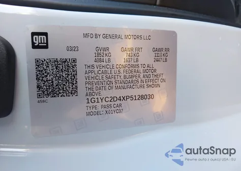 2023 Chevrolet Corvette Stingray Rwd 3Lt from USA, damaged, VIN 1G1YC2D4XP5128030